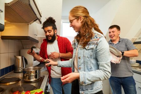 WG-Küche Kochen mit der Wohngemeinschaft